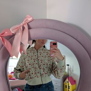 Strawberry Shortcake Cropped Zip Up Sweater Size XL